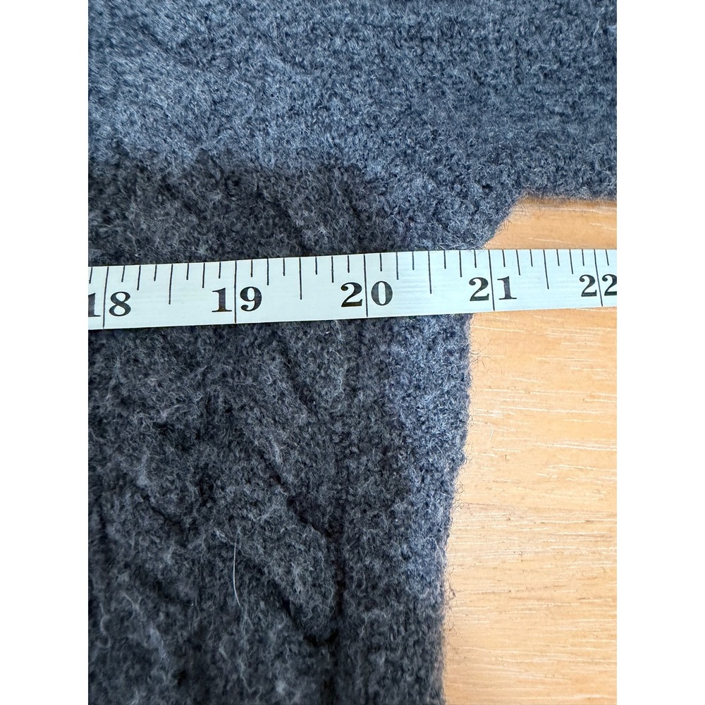 J Crew Womens Gray Merino Wool Alpaca Cable Knit Sweater XXS Preppy Old Money - Picture 6 of 7